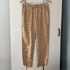 Marine Layer Allison Cheetah Print Pull On Pants Ankle Length Pockets Medium